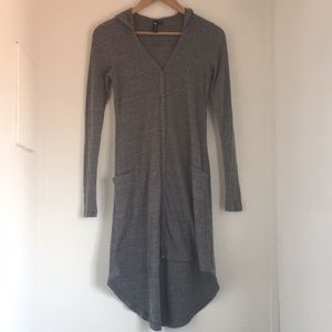 Cotton on long grey cardigan size small